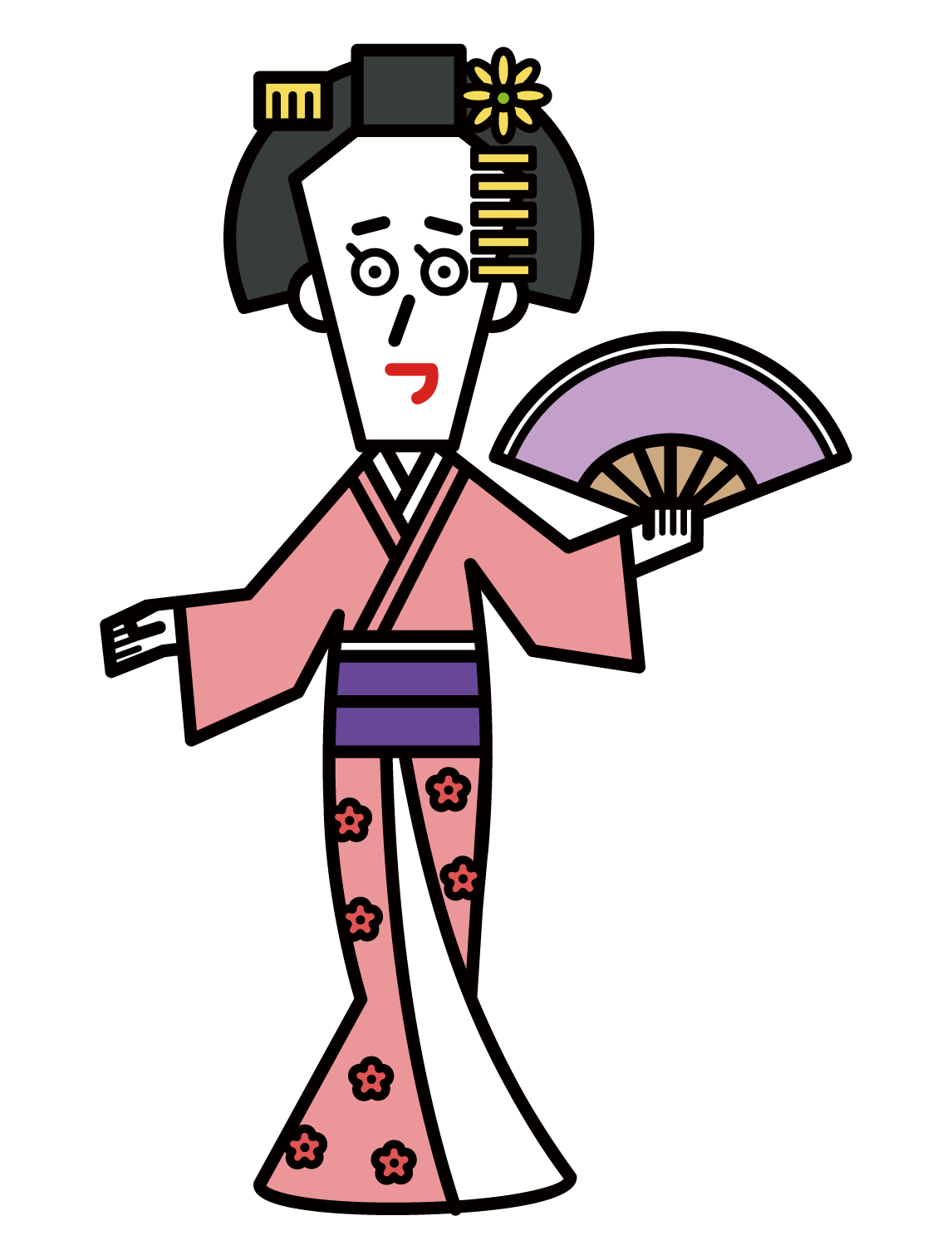 Illustration of geisha (female)