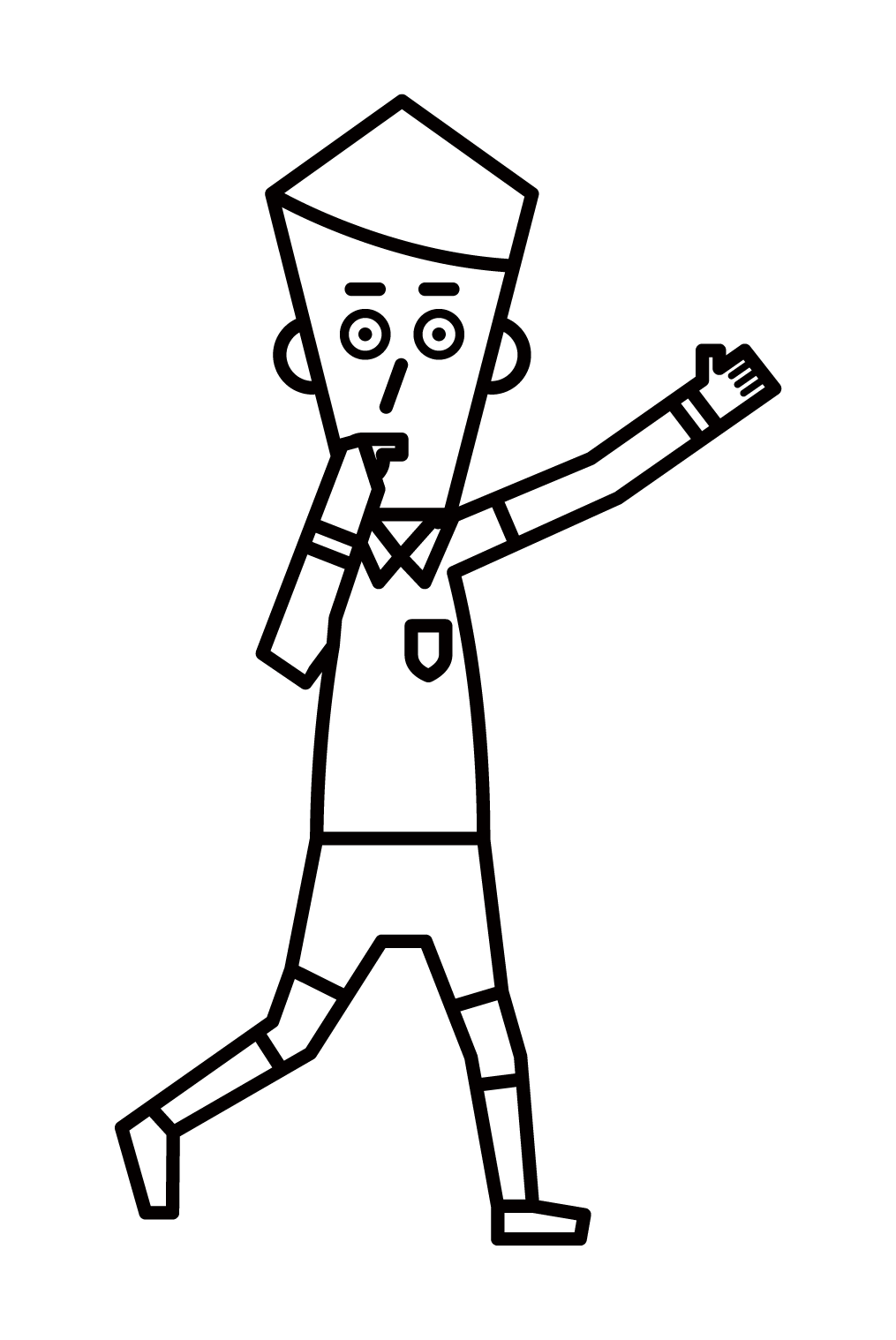 Illustration of a soccer referee (male)