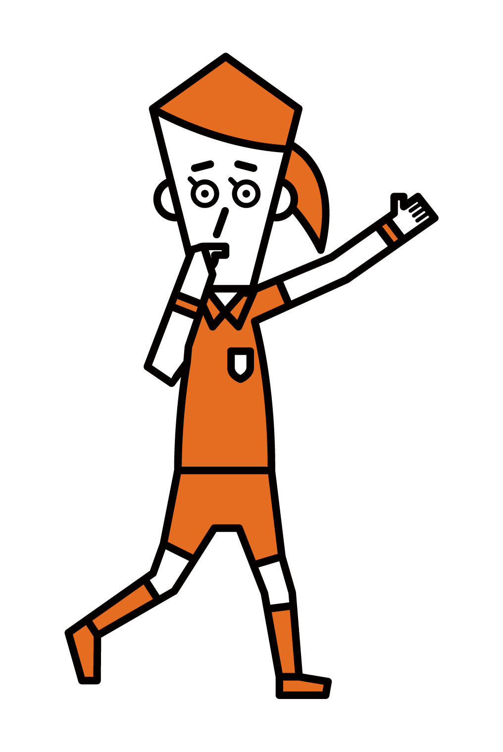 Illustration of a soccer referee (female)