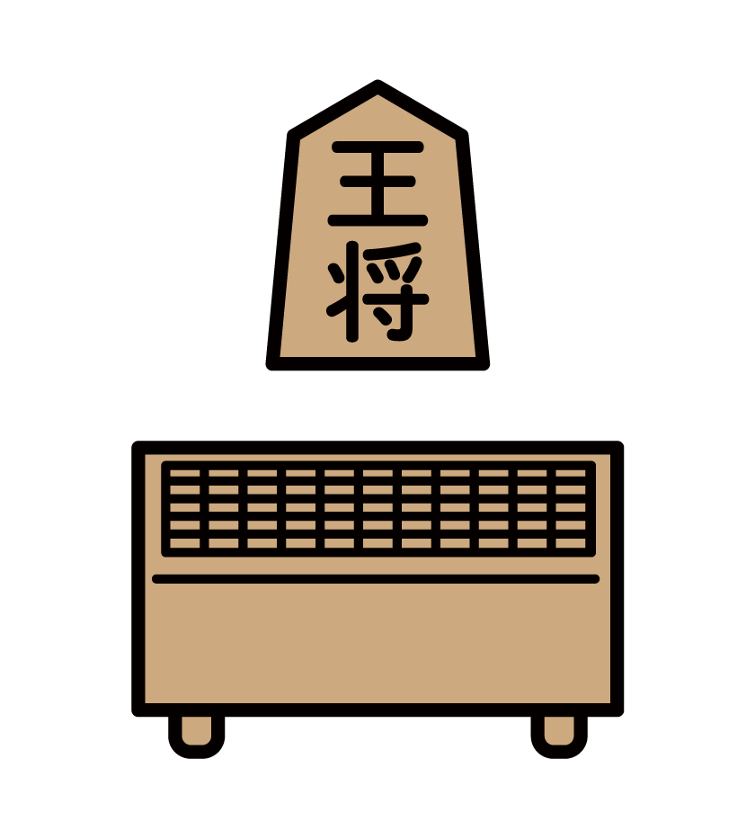 Illustration of shogi pieces
