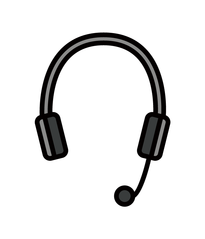 Illustration of headphones with microphone