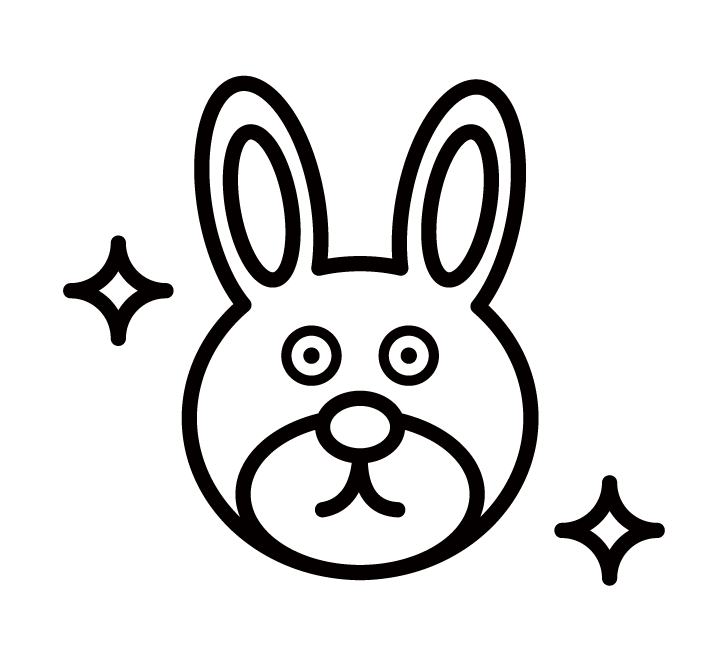 ウサギのキャラクターのイラスト