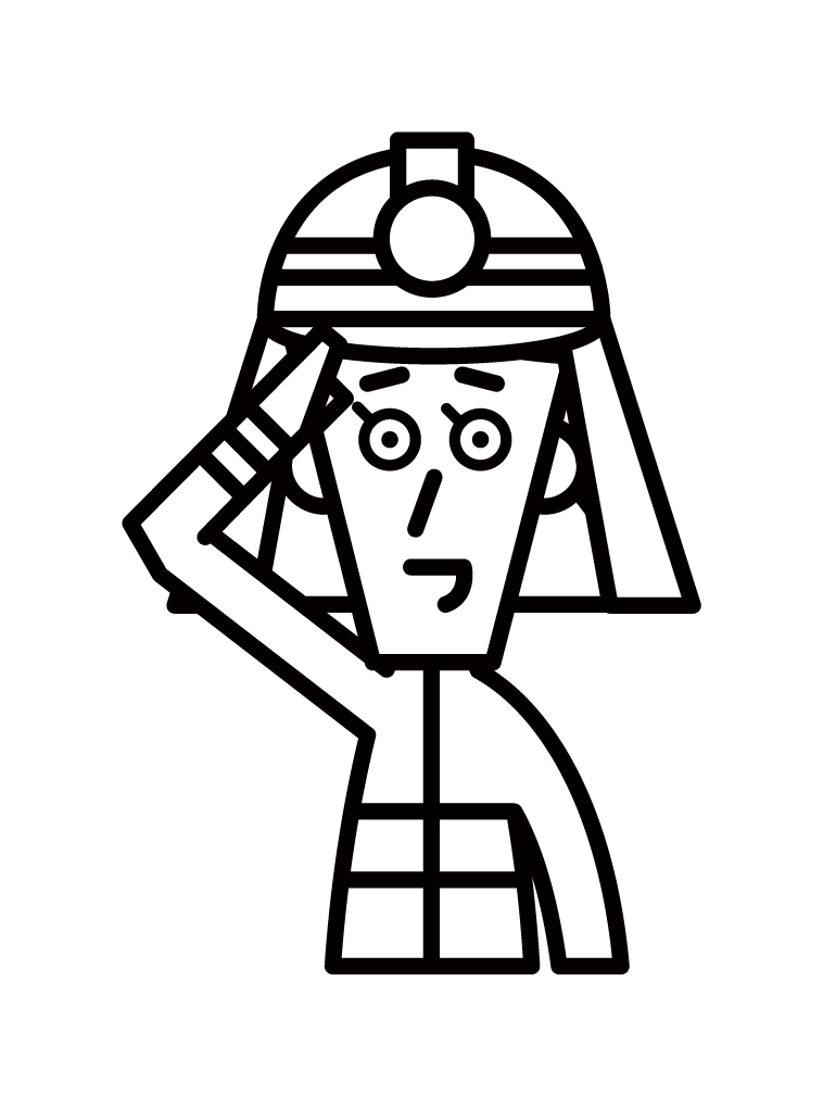 Illustration of a firefighter (woman)
