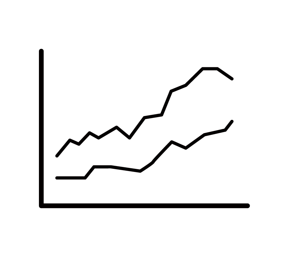 Exchange rate graph illustration