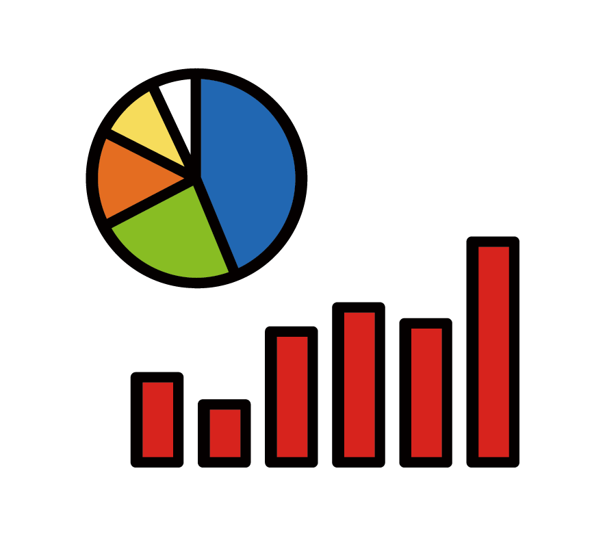 Illustration of pie chart and bar chart
