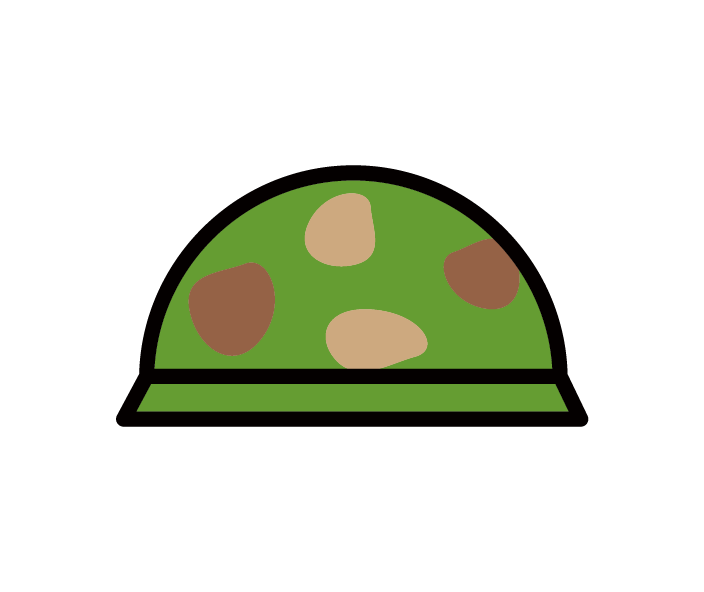 Camouflage helmet illustration