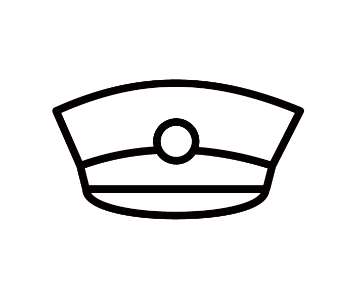 Illustration of a police officer's hat