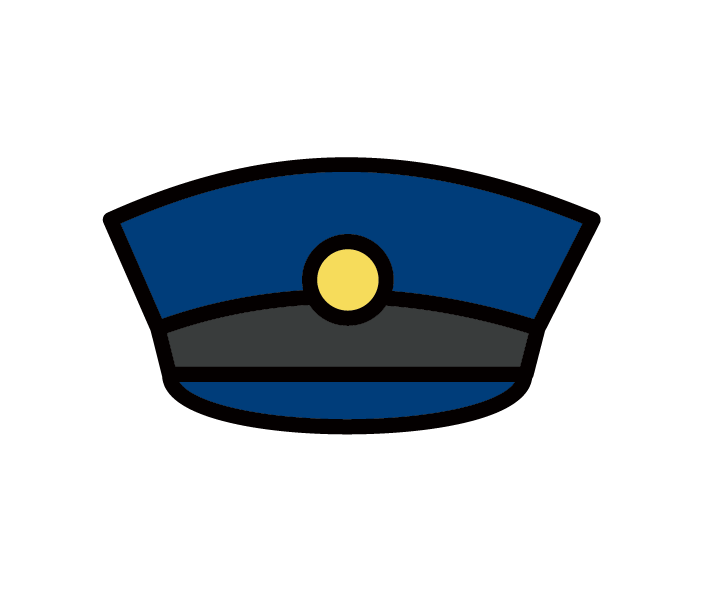 Illustration of a police officer's hat