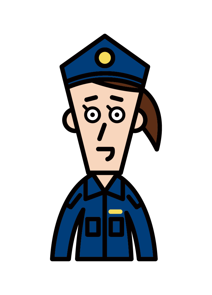 Illustration of a drug enforcement officer (female)
