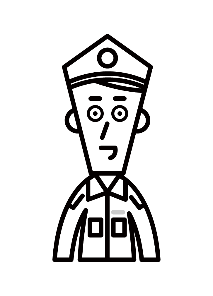 Illustration of a drug enforcement officer (male)