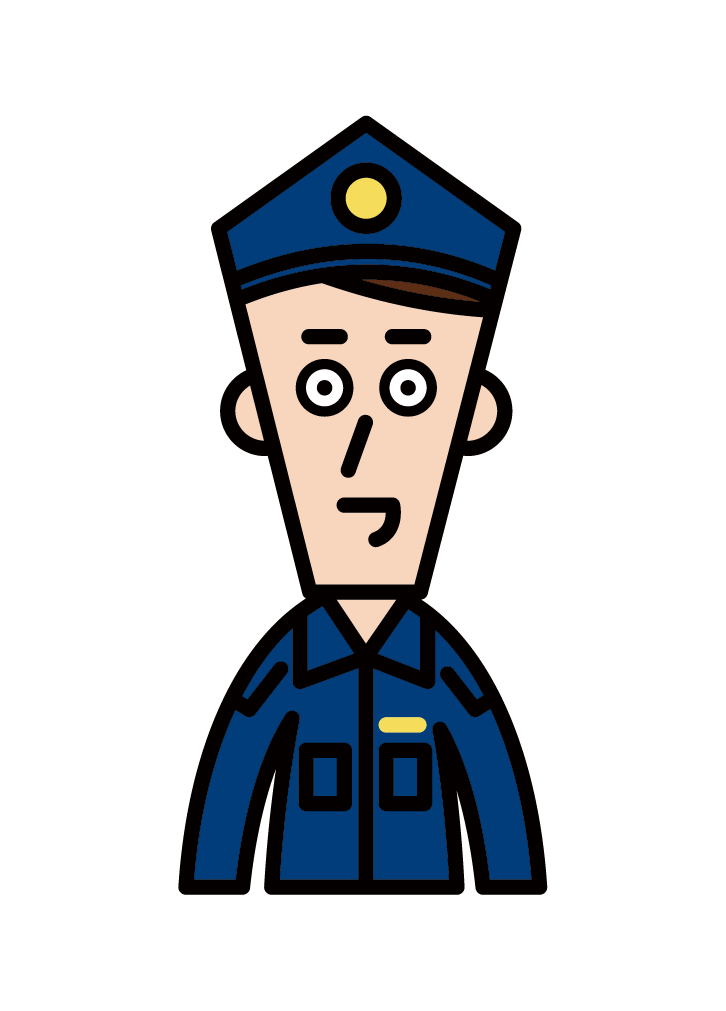 Illustration of a drug enforcement officer (male)