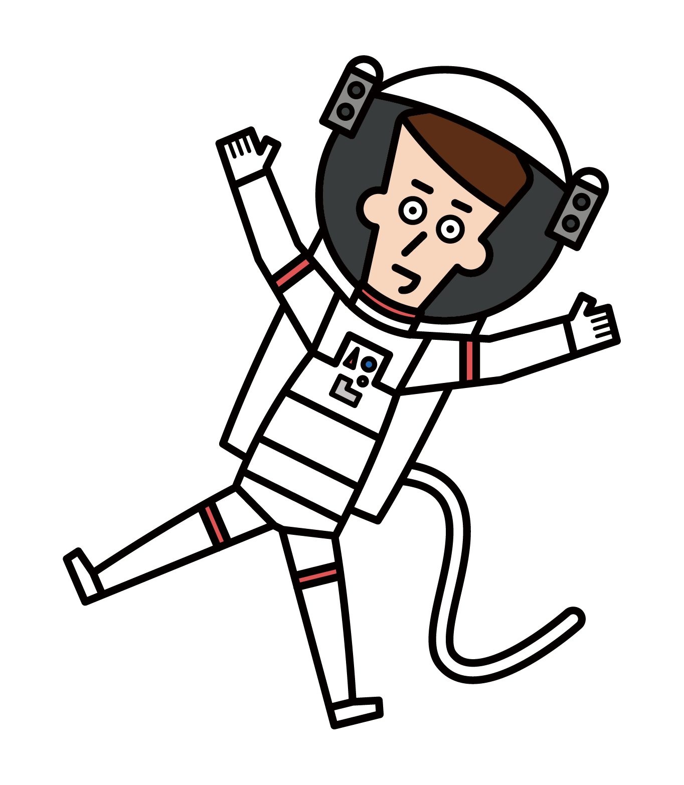 Illustration of astronaut (female)