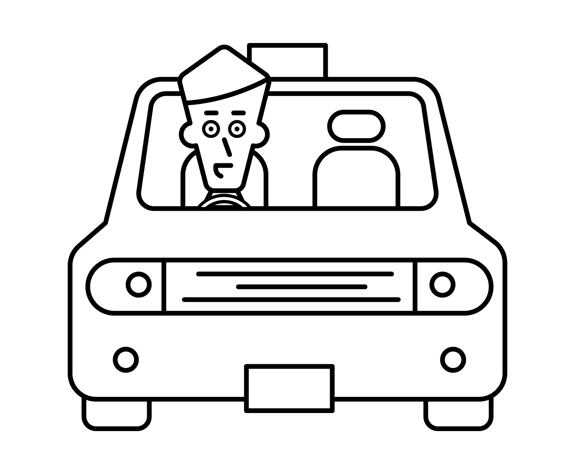 Illustration of a taxi driver (male)